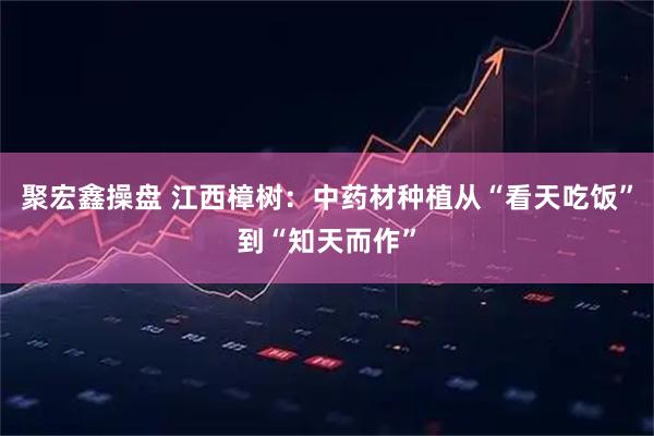聚宏鑫操盘 江西樟树：中药材种植从“看天吃饭”到“知天而作”